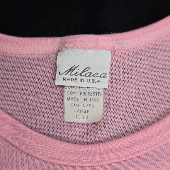 Vintage 80's Milaca Turtle Nightgown/Sleep Shirt/Pajamas-Womens LARGE-Pink Green - Picture 5 of 5